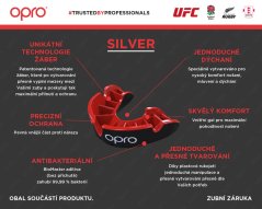 Chránič na zuby OPRO Silver Jawz, černá/stříbrná