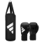 ADIDAS Junior Boxing Set (pytel 6kg, rukavice 6oz) černo-bílý