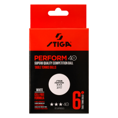 Míčky na stolní tenis STIGA Perform ABS, bílé, 6 ks