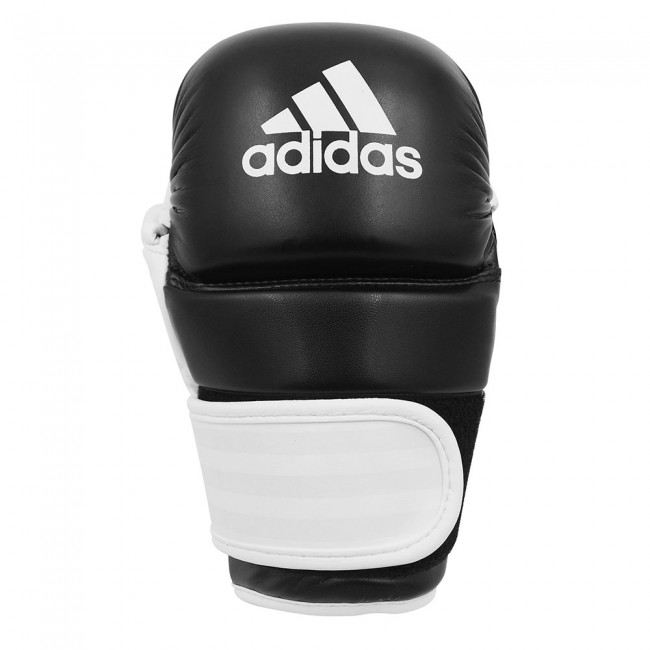 Tréninkové rukavice ADIDAS Grappling MMA, černo-bílé - Velikost: L