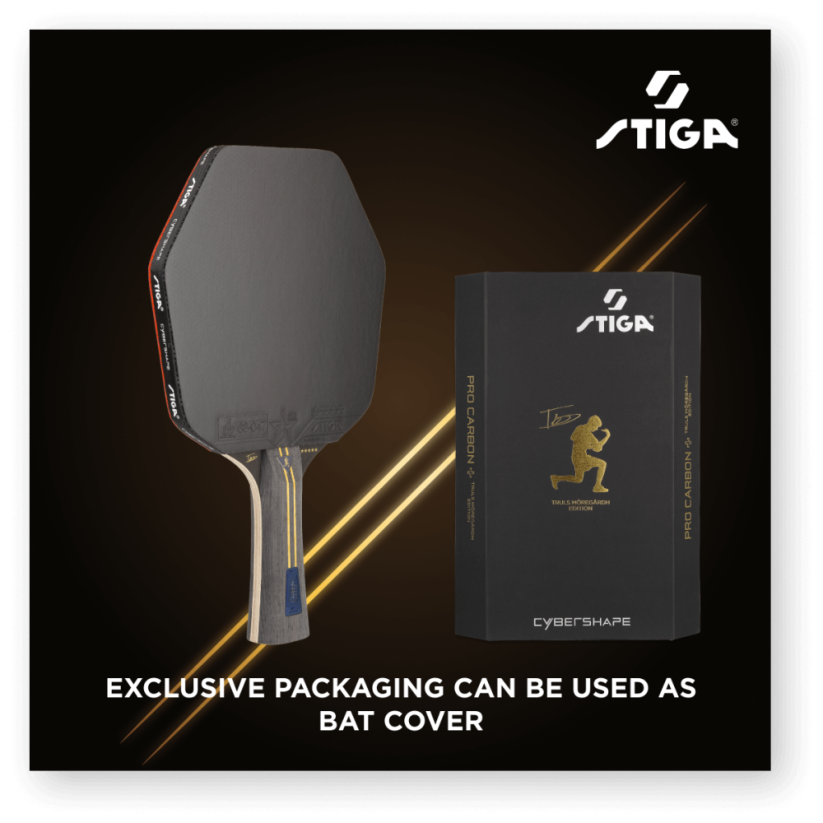 Pálka na stolní tenis STIGA Pro Carbon Plus CYBERSHAPE Truls Edition 5-Star
