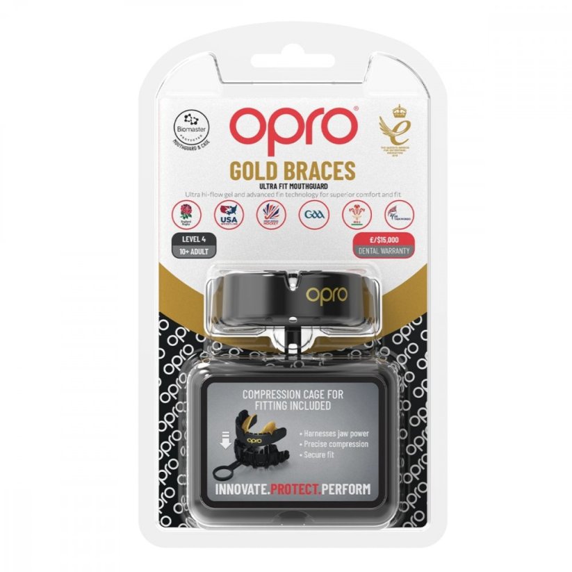 Chránič na zuby OPRO Gold Braces - rovnátka