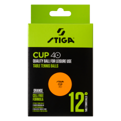 Míčky na stolní tenis STIGA CUP ABS oranžové, 12 ks