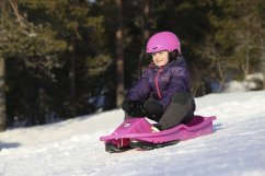 Řiditelné boby STIGA Snowpower Brake, růžové
