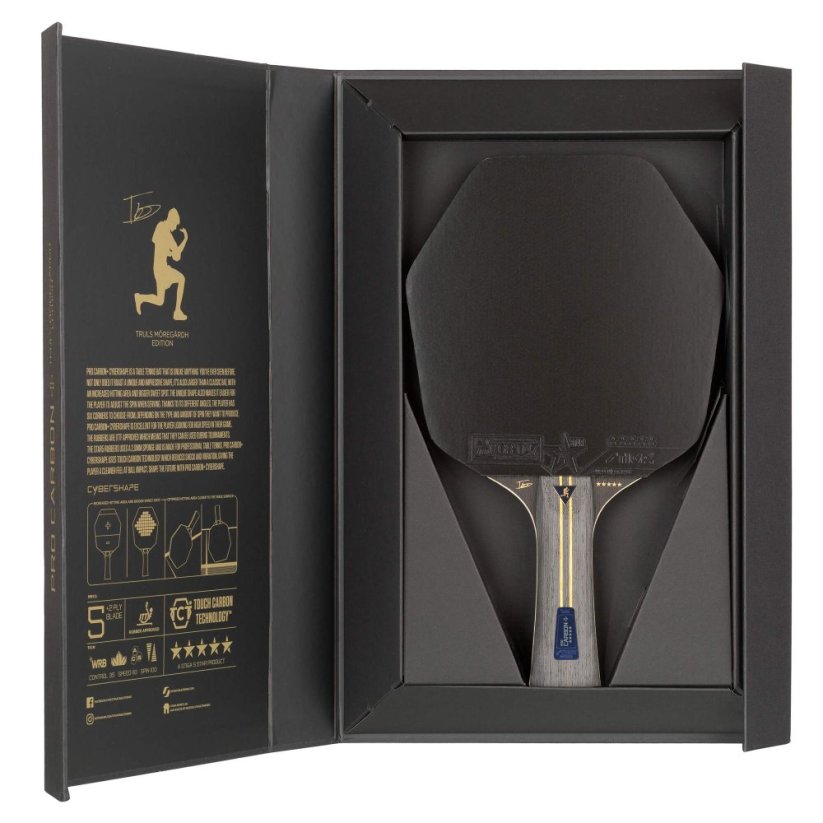 Pálka na stolní tenis STIGA Pro Carbon Plus CYBERSHAPE Truls Edition 5-Star