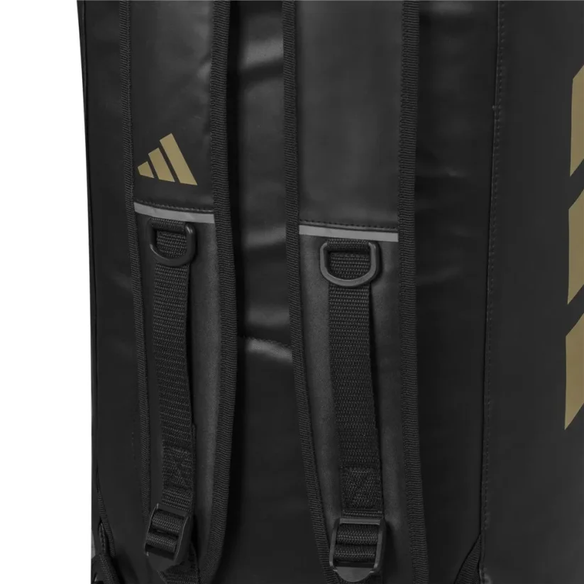 Taška ADIDAS 2v1 Bag PU COMBAT SPORTS, černo-zlatá - Velikost: M