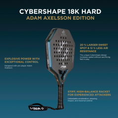 Raketa na padel STIGA 18K Hard Adam Edt. Cybershape