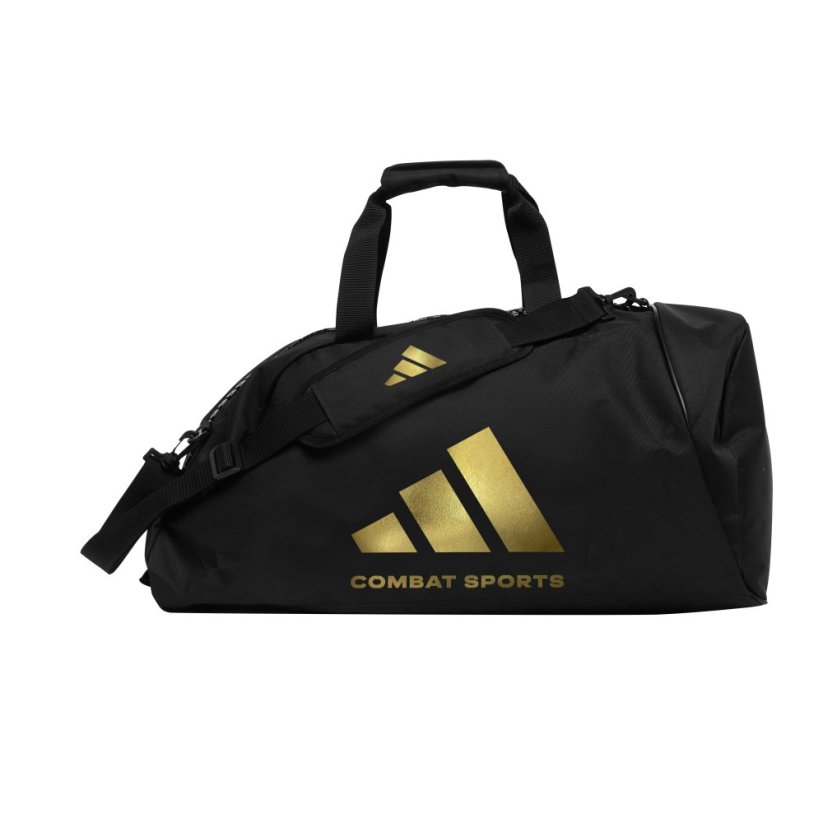 Taška ADIDAS 2v1 Combat Sports, černo-zlatá - Velikost: L