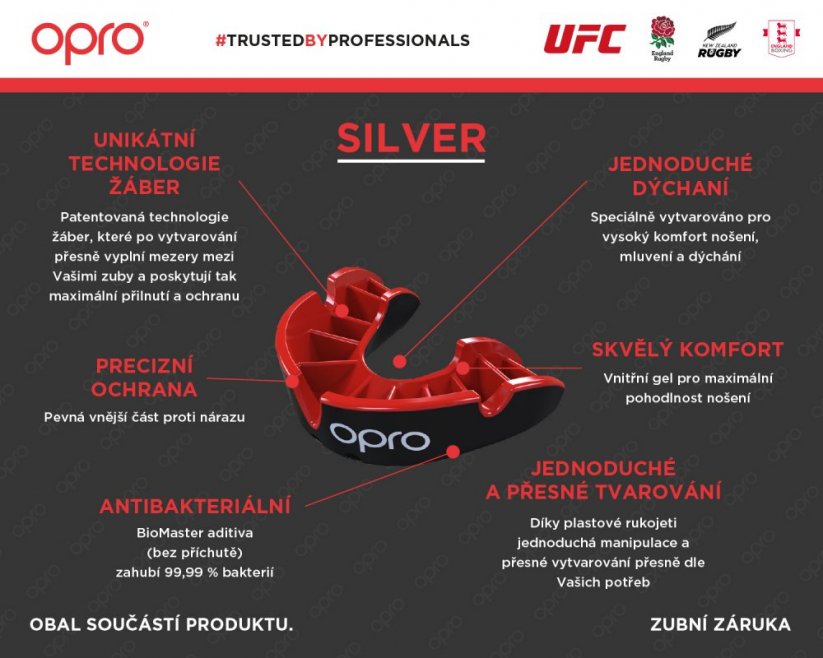 Chránič na zuby OPRO Silver UFC