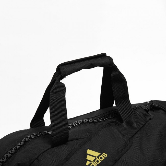 Taška ADIDAS 2v1 Combat Sports, černo-zlatá - Velikost: L