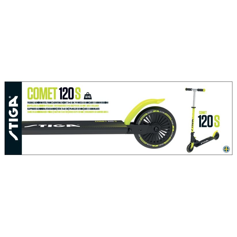 Koloběžka STIGA Comet 120-S, žlutá