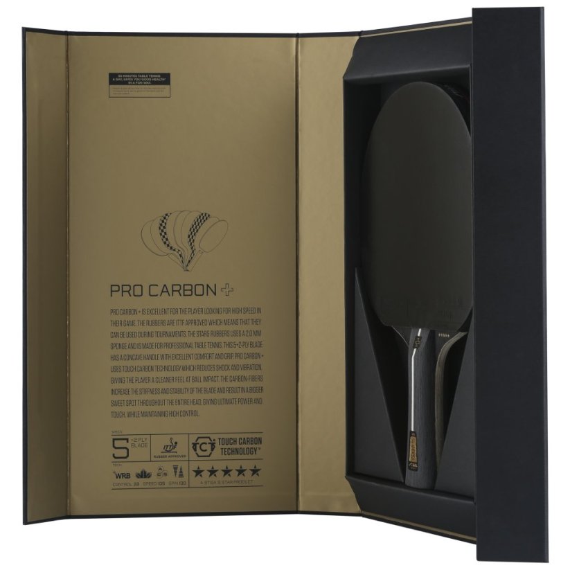 Pálka na stolní tenis STIGA Pro Carbon+ 5*