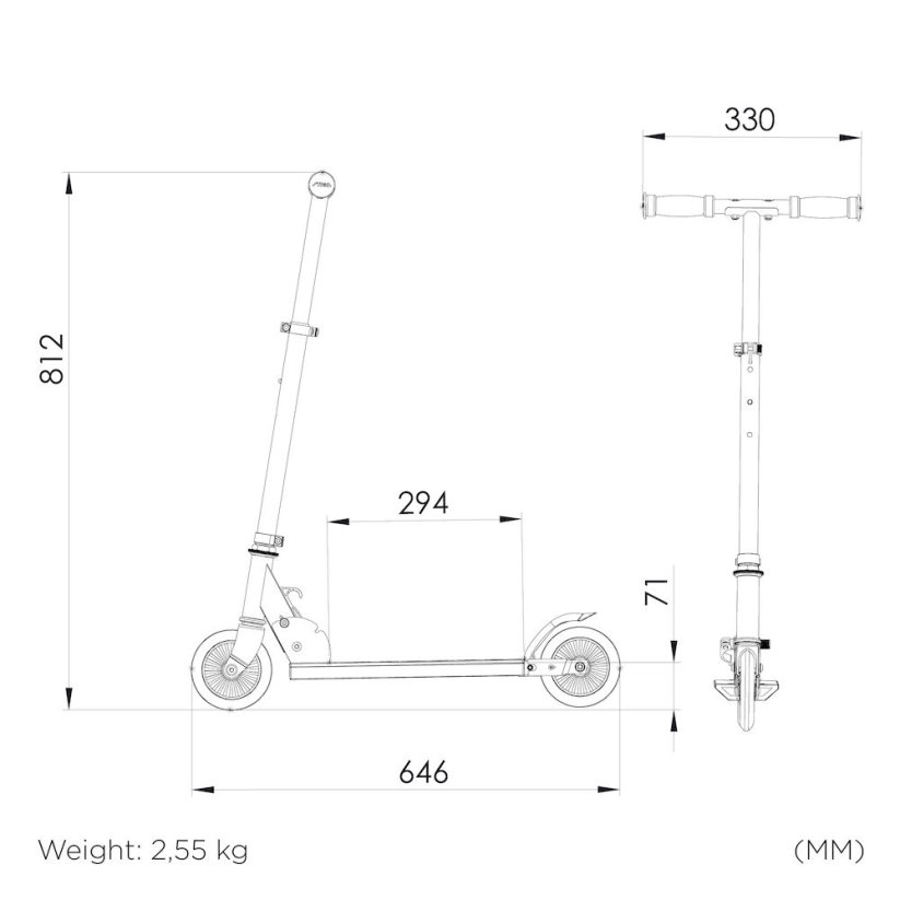 Koloběžka STIGA Comet 120-S, žlutá