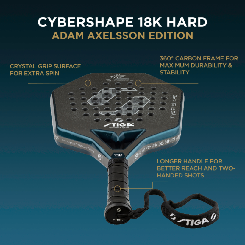 Raketa na padel STIGA 18K Hard Adam Edt. Cybershape