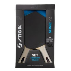 Set na stolní tenis STIGA Sonic V2 - 2 pálky, 3 míčky